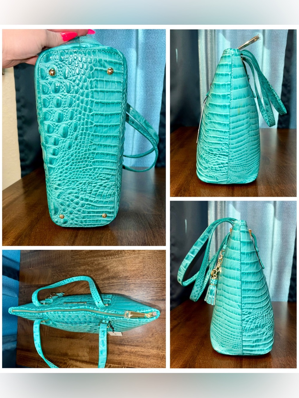 Brahmin NWT Md Asher - Mermaid - First Release - Blue/Green - Glossy - Picture 6 of 16